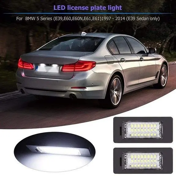 LED skiltlys sett BMW E39 E60 E61 E70 E82 E88 E90 E91 E92 - 2 stk. Image 1