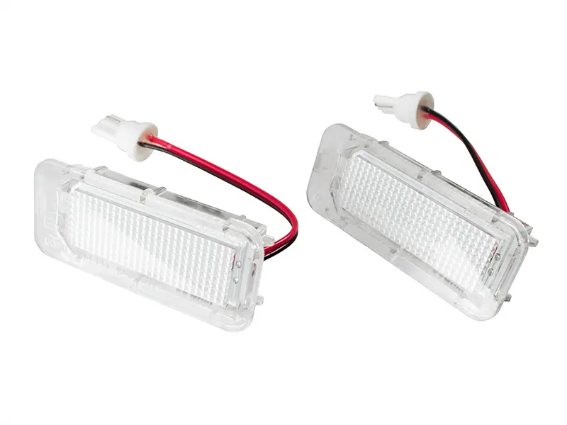 LED skiltlys sett Ford Fiesta Mk7 Focus Mk2 FL Mondeo Mk4 Kuga I 2 stk.