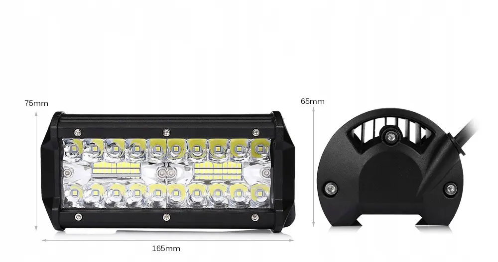 Ledbar Cree Fjernlys 120W 12-24V - sett 2 stk. – bilde 2