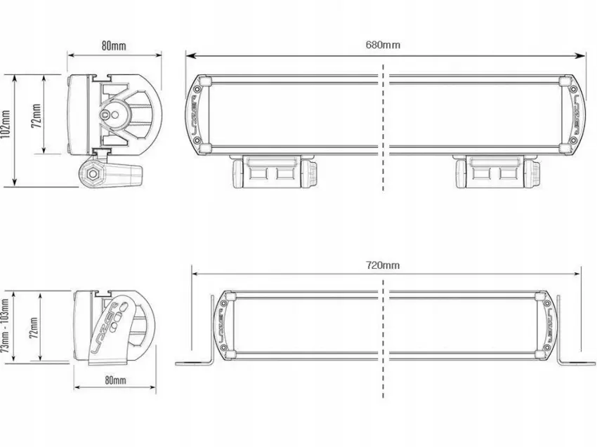 LEDBAR Fjernlys LAZER T16 Image 5