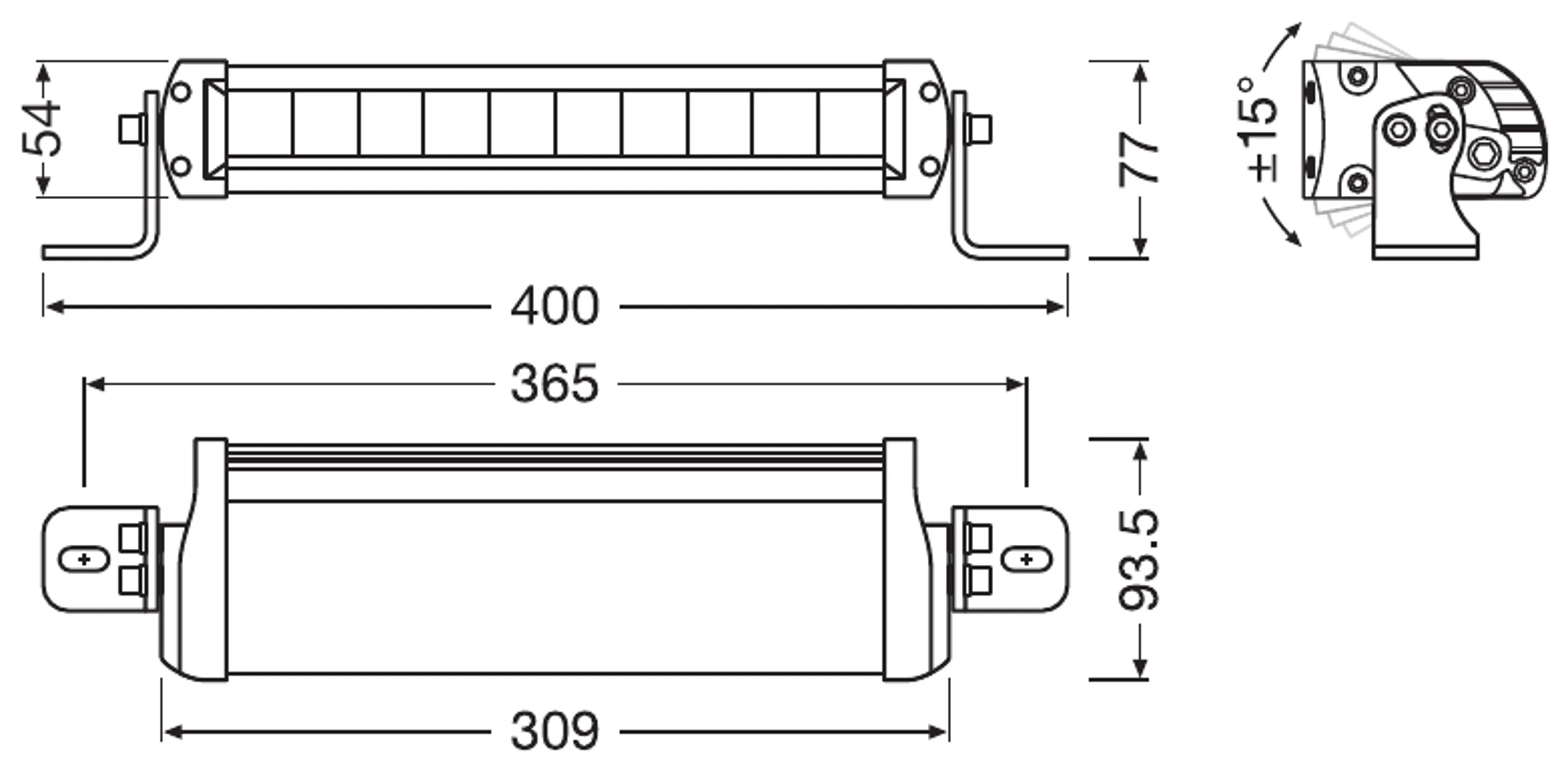 Ledbar Osram LEDriving FX250-SP L-400mm Image 8