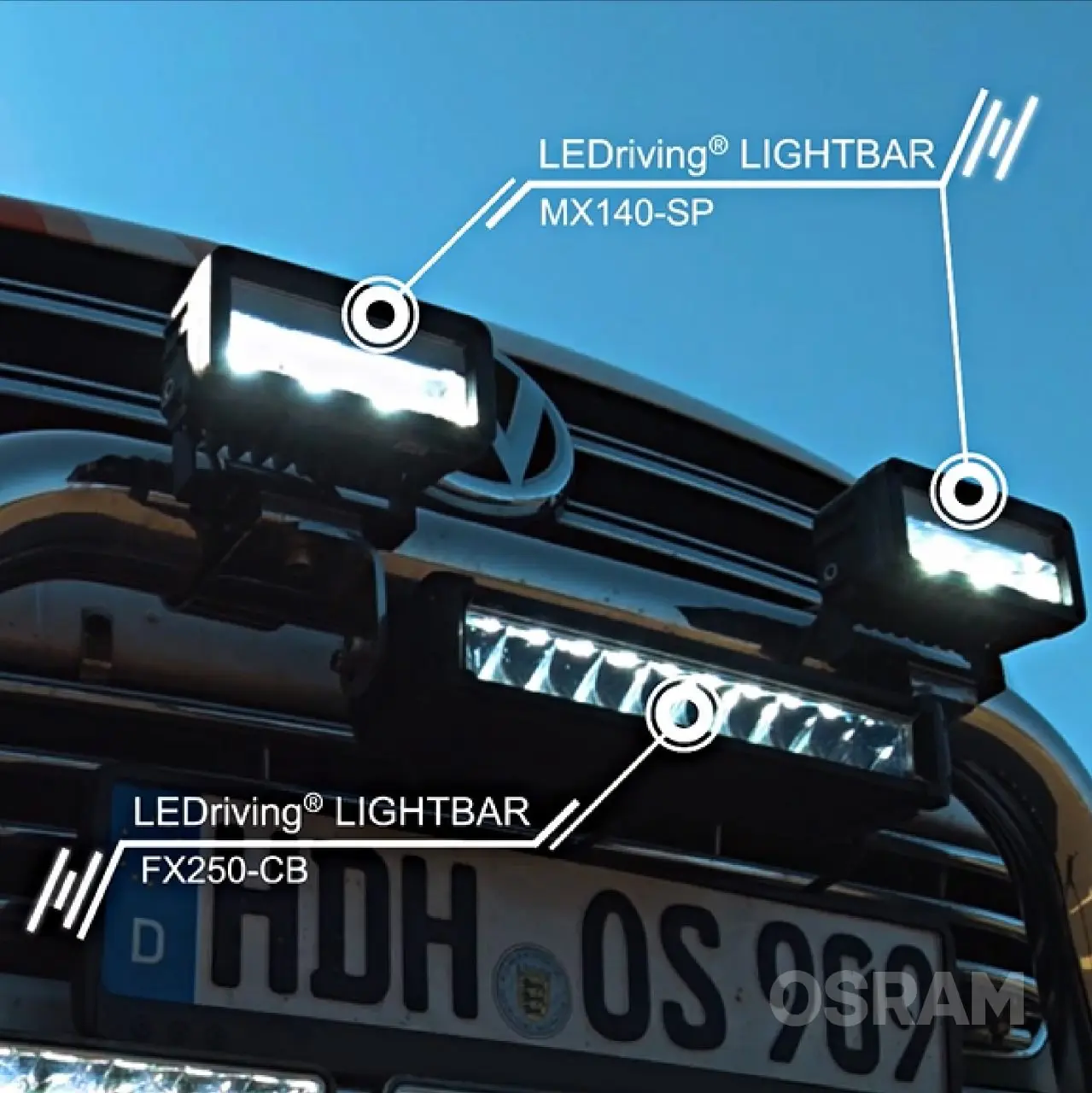 Ledbar Osram LEDriving MX140-SP L-140mm – bilde 10