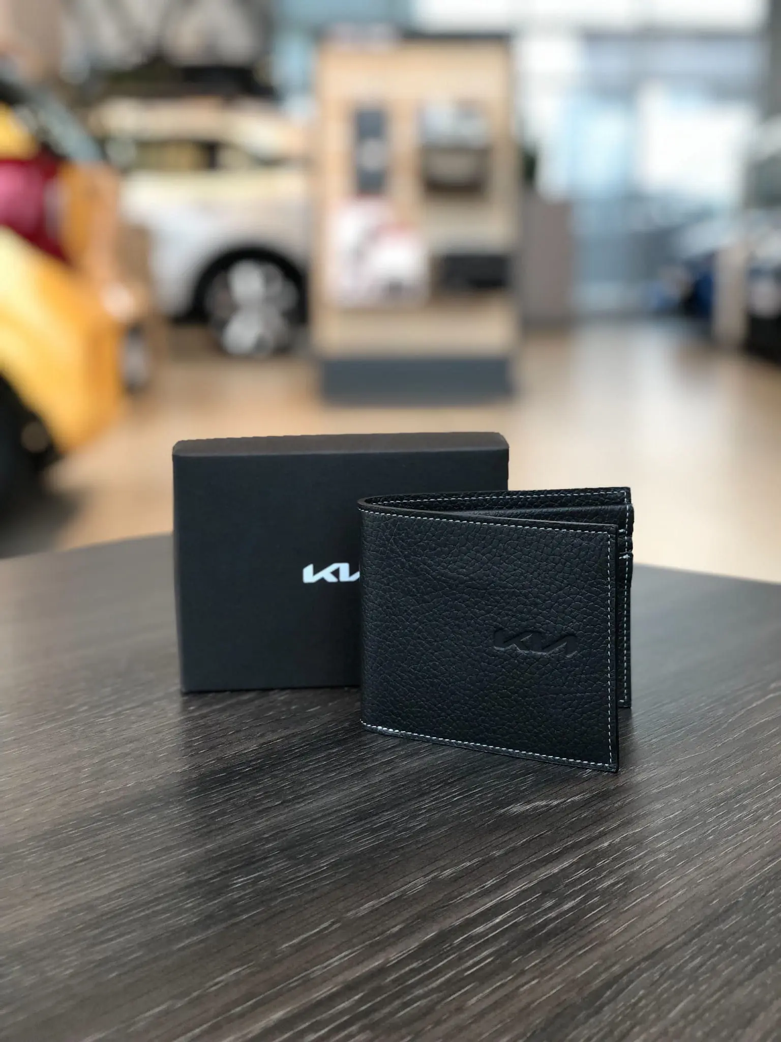 Lommebok herre Kia | Genuine Leather Wallet Black Image 2