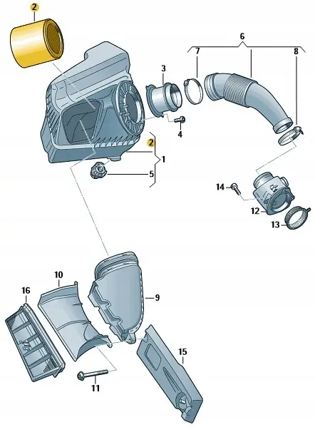 Luftfilter Audi A7 Sportback (4GA, 4GF) / Audi A6 C7 – bilde 3