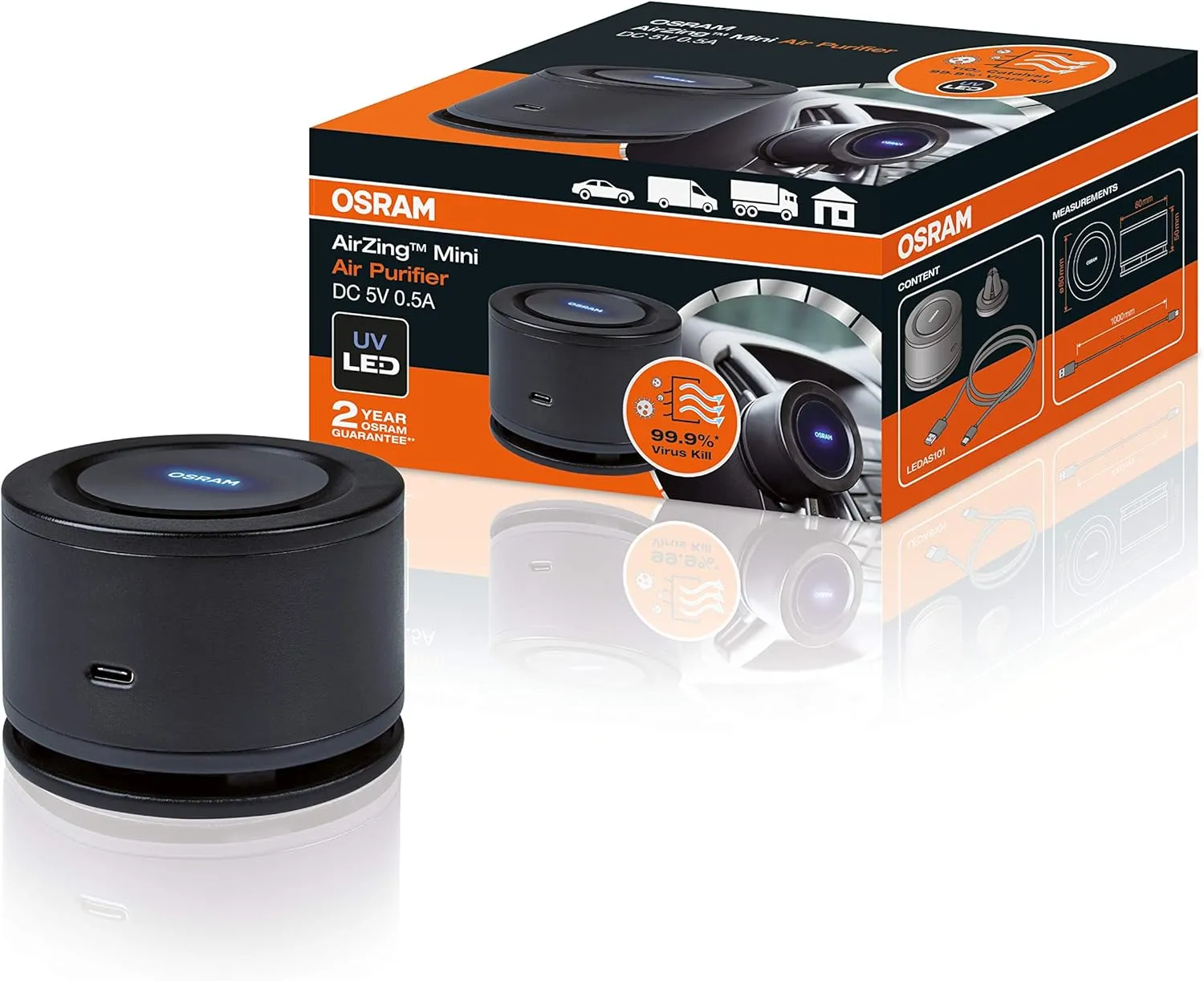 Luftionisator Osram AirZing Mini Hepa │ Luftrenser Air Purifier