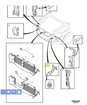 Luftleder Volvo XC60 2008 - 2017 │ Genuine® høyre side – bilde 3