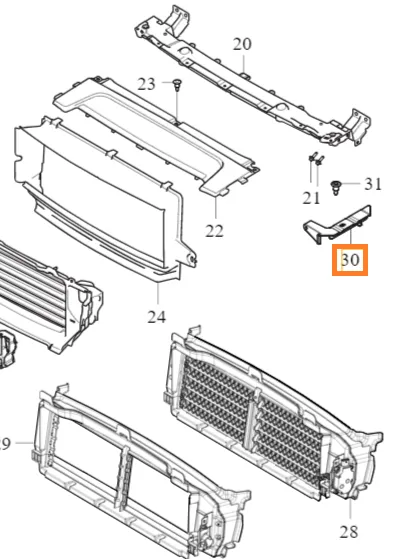 Luftlederbrakett Volvo S90 / V90 / V90 Cross Country 2016 -> │ Genuine® venstre side