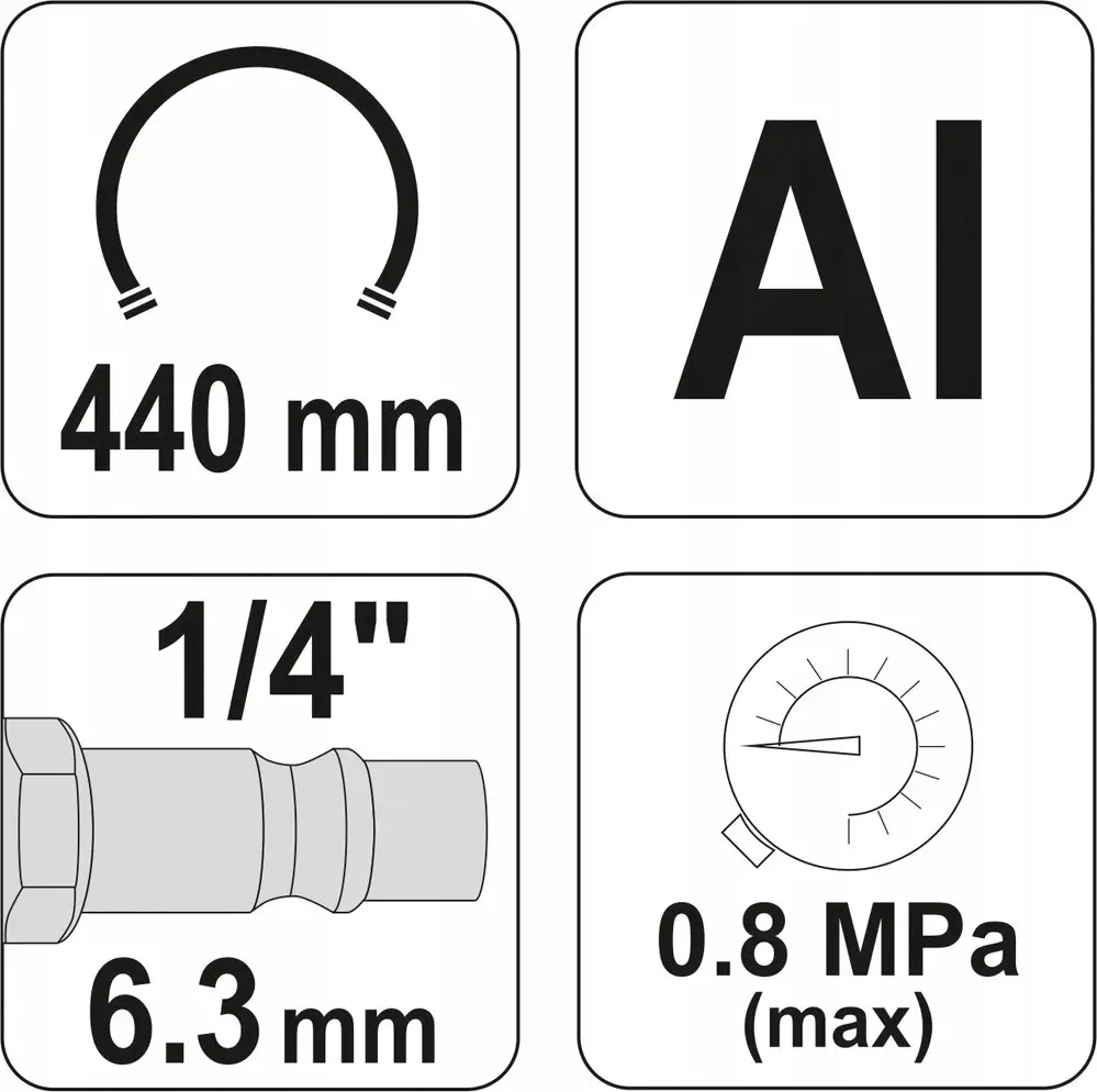 Luftpåfyller YATO med manometer Image 5