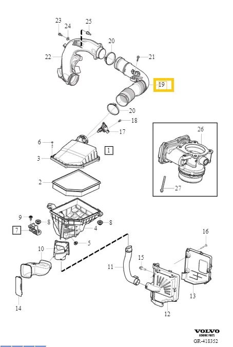 Luftslange Volvo Genuine® 31657341