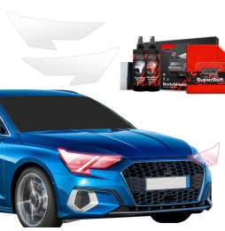Lyktbeskyttere Audi A3 (8Y) 2020 - 2023 │ PPF beskyttelsesfolie Gjennomsiktig BodyShield