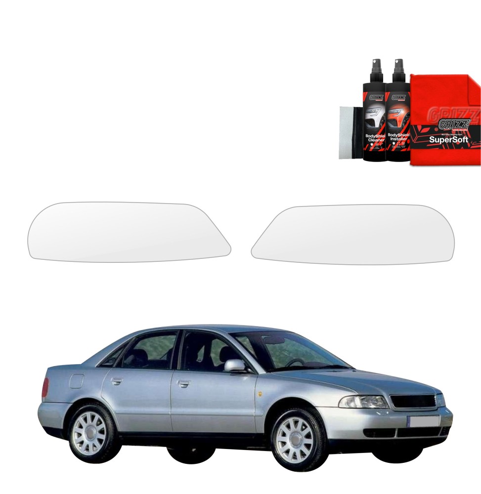 Lyktbeskyttere Audi A4 (B5) 1994 - 2001 │ PPF beskyttelsesfolie Gjennomsiktig BodyShield
