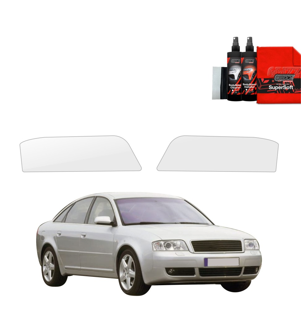Lyktbeskyttere Audi A6 (C5) 1997 - 2004 │ PPF beskyttelsesfolie Gjennomsiktig BodyShield