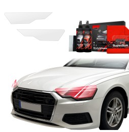 Lyktbeskyttere Audi A6 (C8) 2018 - 2023 │ PPF beskyttelsesfolie Gjennomsiktig BodyShield