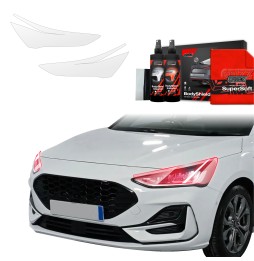 Lyktbeskyttere Ford Focus ST-Line X Facelift 2021 - 2025 │ PPF beskyttelsesfolie Gjennomsiktig BodyShield