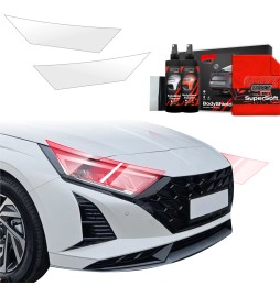 Lyktbeskyttere Hyundai i20 2023 - 2025 │ PPF beskyttelsesfolie Gjennomsiktig BodyShield