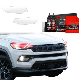 Lyktbeskyttere Jeep Compass 2020 - 2024 │ PPF beskyttelsesfolie Gjennomsiktig BodyShield