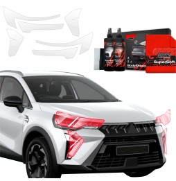 Lyktbeskyttere Mitsubishi ASX Facelift 2024 - 2025 │ PPF beskyttelsesfolie Gjennomsiktig BodyShield