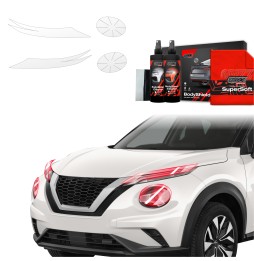 Lyktbeskyttere Nissan Juke Facelift 2024 - 2025 │ PPF beskyttelsesfolie Gjennomsiktig BodyShield
