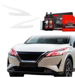 Lyktbeskyttere Nissan Qashqai III 2021 - 2024 │ PPF beskyttelsesfolie Gjennomsiktig BodyShield