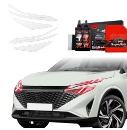 Lyktbeskyttere Nissan Qashqai III Facelift 2024 - 2025 │ PPF beskyttelsesfolie Gjennomsiktig BodyShield