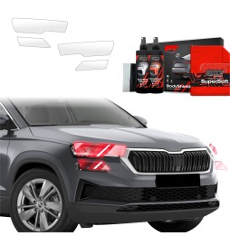 Lyktbeskyttere Skoda Karoq 2022 - 2025 │ PPF beskyttelsesfolie Gjennomsiktig BodyShield