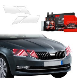 Lyktbeskyttere Skoda Octavia III 2017 - 2020 │ PPF beskyttelsesfolie Gjennomsiktig BodyShield