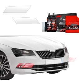 Lyktbeskyttere Skoda Superb III 2015 - 2019 │ PPF beskyttelsesfolie Gjennomsiktig BodyShield