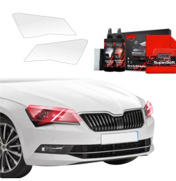 Lyktbeskyttere Skoda Superb III 2015 - 2019 │ PPF beskyttelsesfolie Gjennomsiktig BodyShield