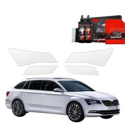 Lyktbeskyttere Skoda Superb III 2016 - 2019 │ PPF beskyttelsesfolie Gjennomsiktig BodyShield