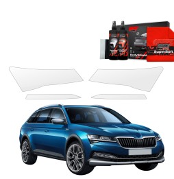 Lyktbeskyttere Skoda Superb III 2019 - 2023 │ PPF beskyttelsesfolie Gjennomsiktig BodyShield