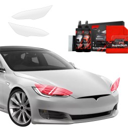Lyktbeskyttere Tesla Model S 2023 - 2025 │ PPF beskyttelsesfolie Gjennomsiktig BodyShield