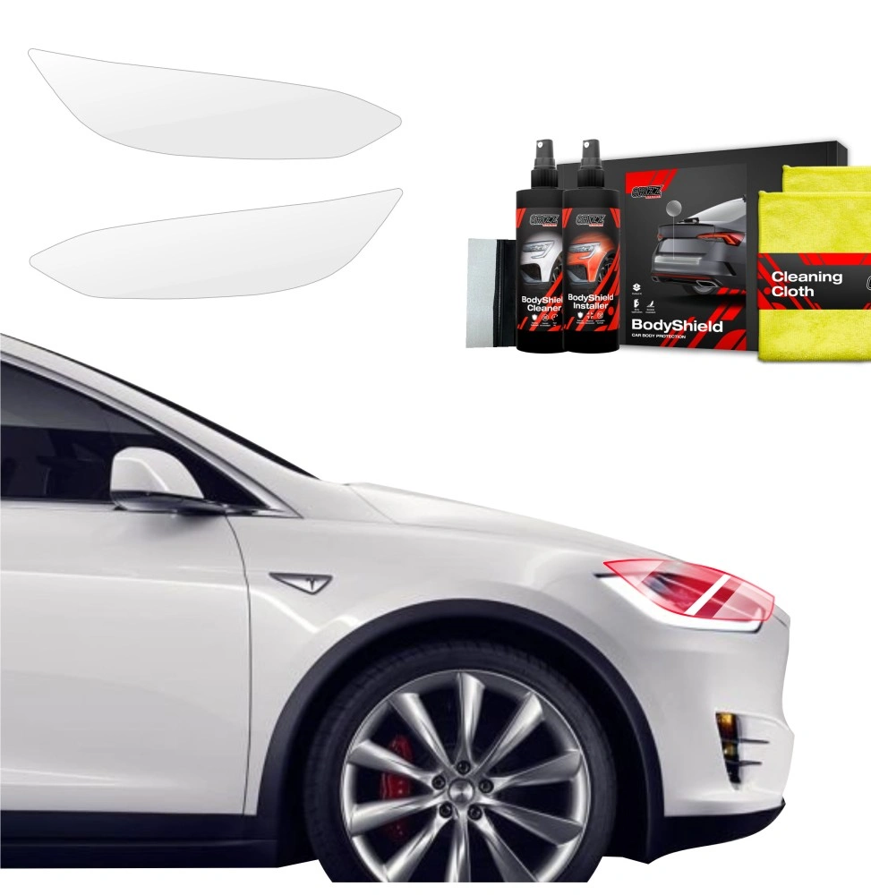 Lyktbeskyttere Tesla Model X 2021 -> │ PPF beskyttelsesfolie Gjennomsiktig BodyShield