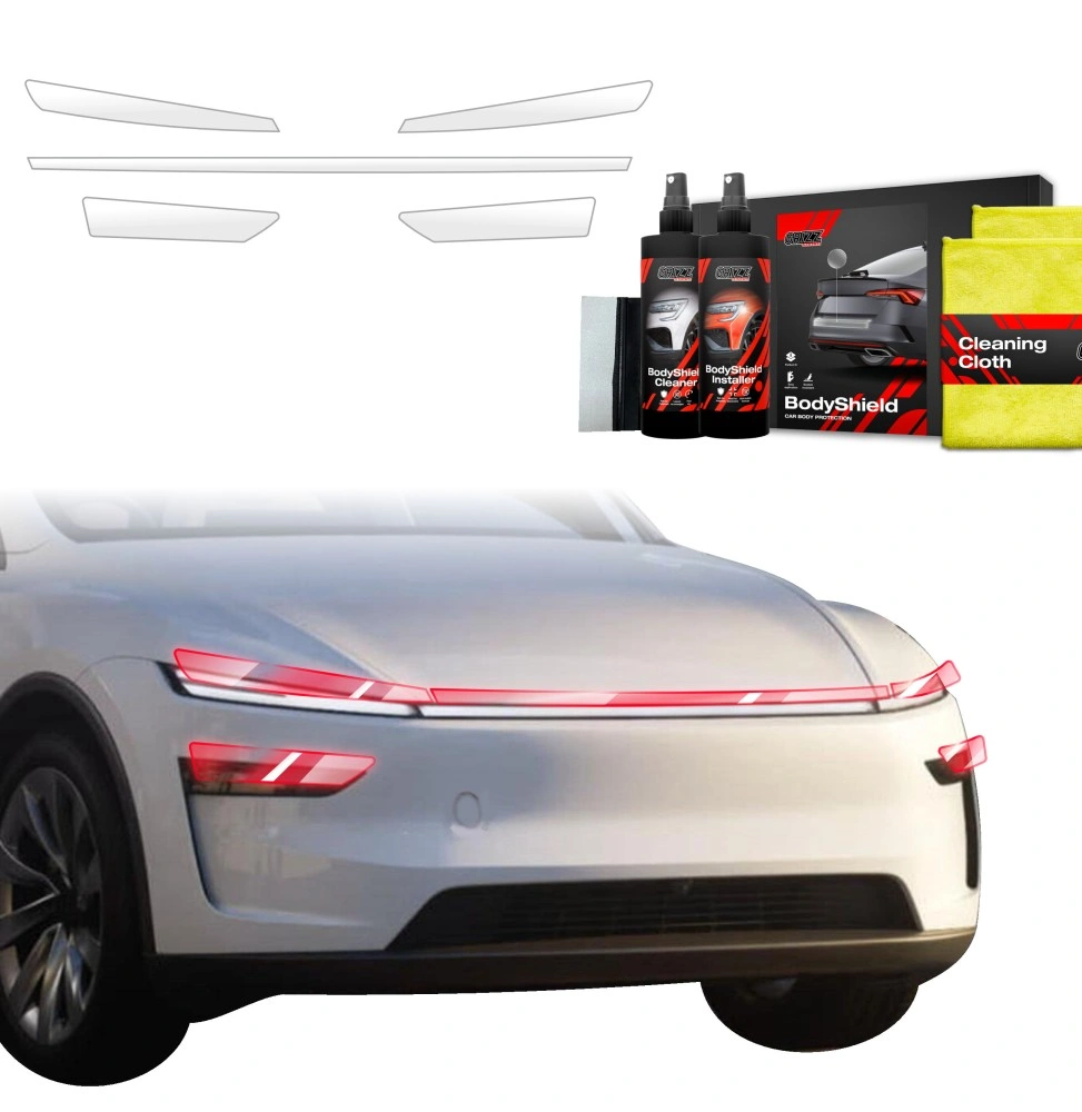 Lyktbeskyttere Tesla Model Y Juniper 2025 -> │ PPF beskyttelsesfolie Gjennomsiktig BodyShield