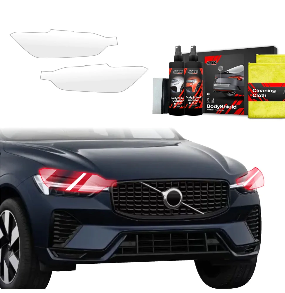 Lyktbeskyttere Volvo XC60 II Facelift 2021 -> │ PPF beskyttelsesfolie Gjennomsiktig BodyShield