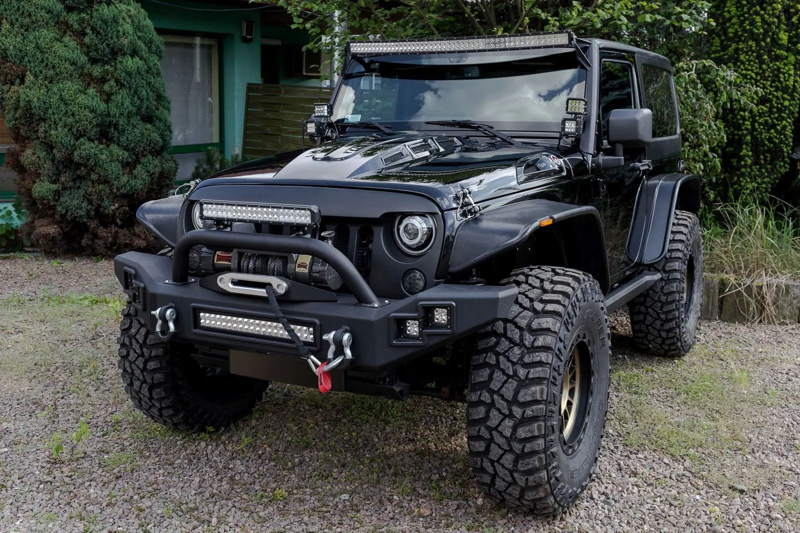 Lyktefeste for ekstralys Black Edition Jeep Wrangler JK 2006 - 2018  | Feste for ekstralys – bilde 2