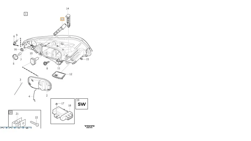 Lyktefeste frontlykt utvendig Volvo XC60 I 2008-2017 │ Genuine® – bilde 3