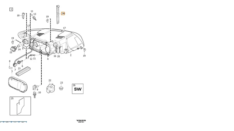 Lyktefeste frontlykt Volvo S40 / V50 / C30 / C70 │ Genuine® – bilde 2