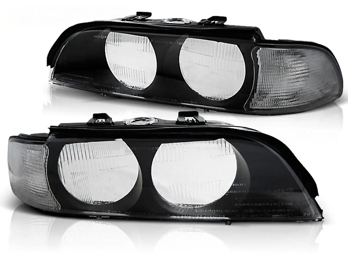 Lykteglass BMW 5 (E39) 1995-2000 BLACK WHITE H7