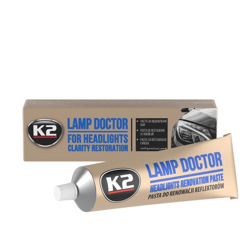 Lyktfornyer K2 Lamp Doctor – poleringspasta for restaurering av frontlykter