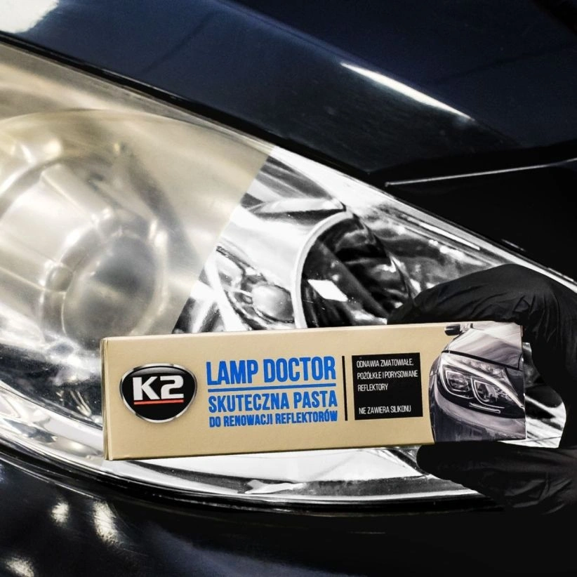 Lyktfornyer K2 Lamp Doctor – poleringspasta for restaurering av frontlykter – bilde 3