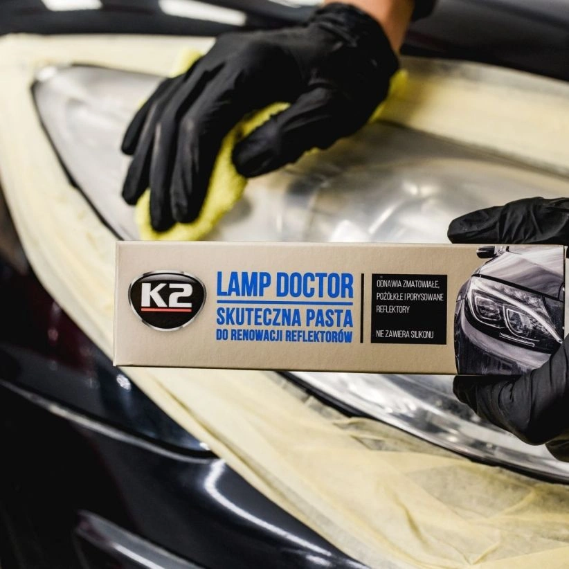 Lyktfornyer K2 Lamp Doctor – poleringspasta for restaurering av frontlykter – bilde 6