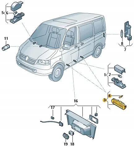 Lys side step Highline VW T5 Caravelle - Multivan 2012-2015 / VW T6 Caravelle - Multivan 2015-2019 Image 4
