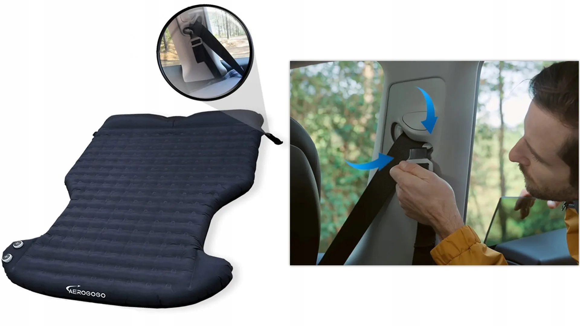Madrass Tesla Model Y / Model 3 Aerogogo Blue │ Travel Sleeper Selvoppblåsende madrass Image 8
