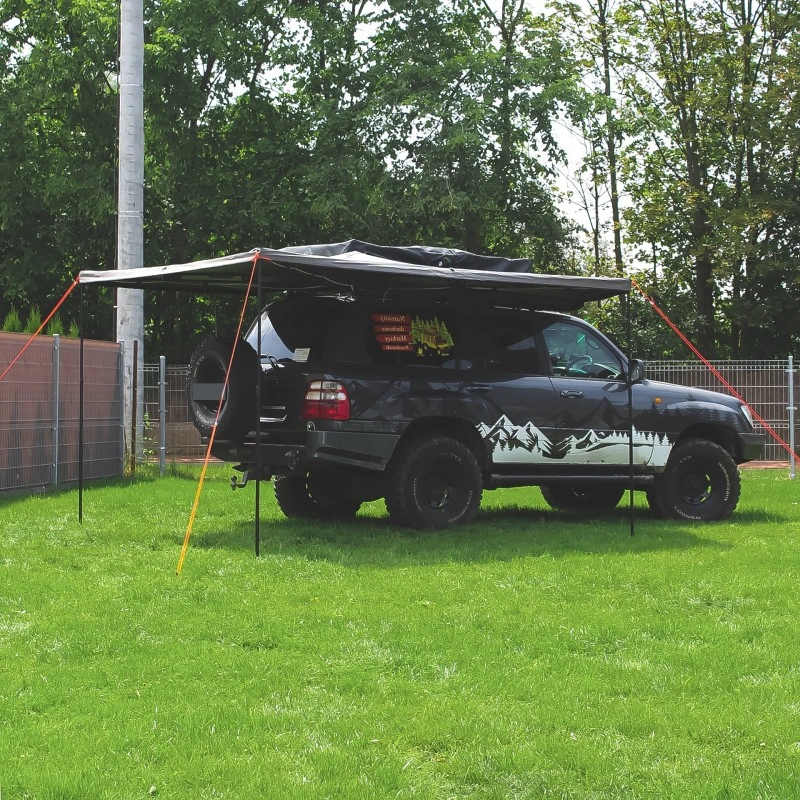 Markise Batwing 270° Wild Camp HEX 2,4 M Grønn høyre side │ for passasjerside - med LED-belysning