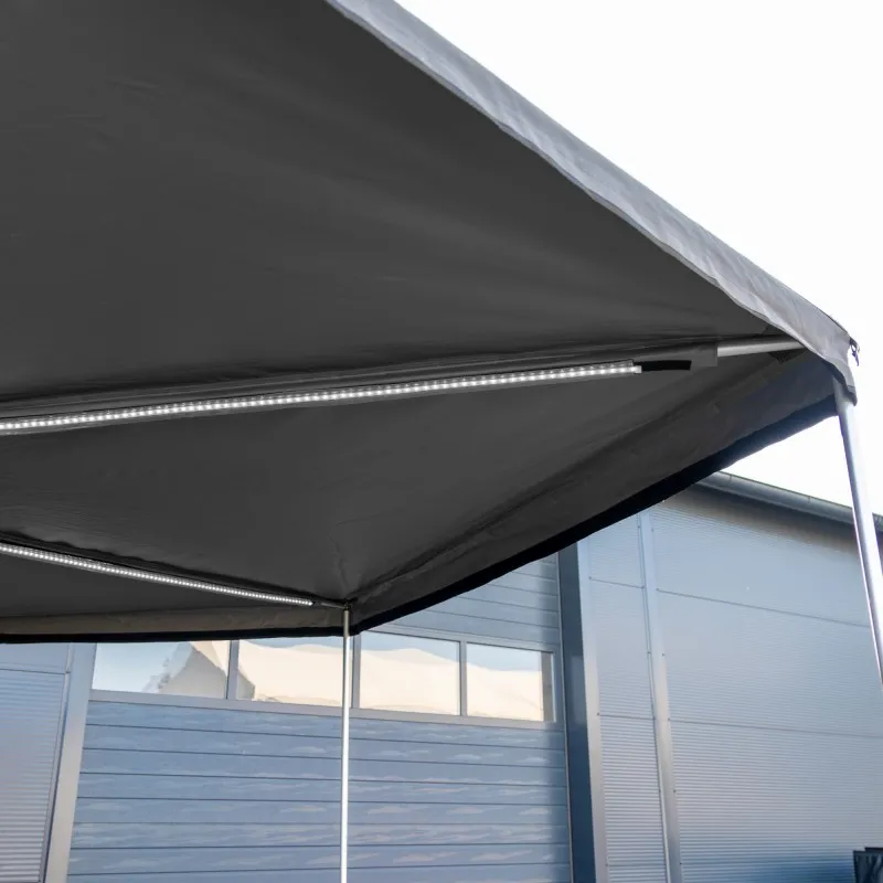 Markise Batwing Wild Camp HEX 270° 2,5 m grå │ førerside – bilde 10