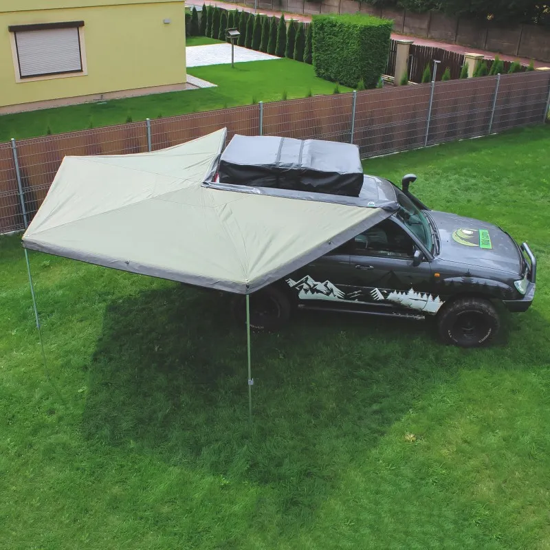 Markise Batwing Wild Camp HEX 270° 2,5 m grønn │ passasjerside