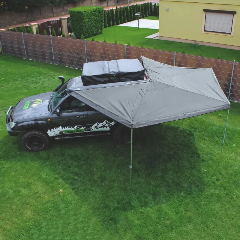 Markise Batwing Wild Camp HEX 270° 2 m grå │ førerside