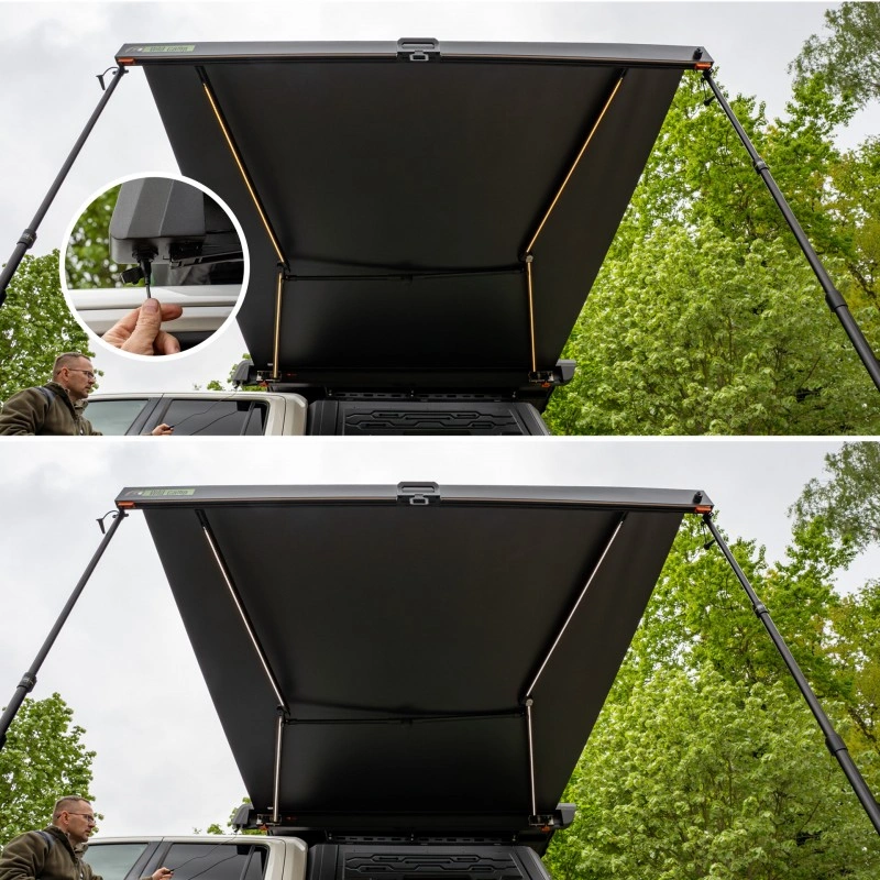 Markise Horizon i aluminiumskassett 211 cm │ Sidemontert markise med LED og hard shell-kassett – bilde 10