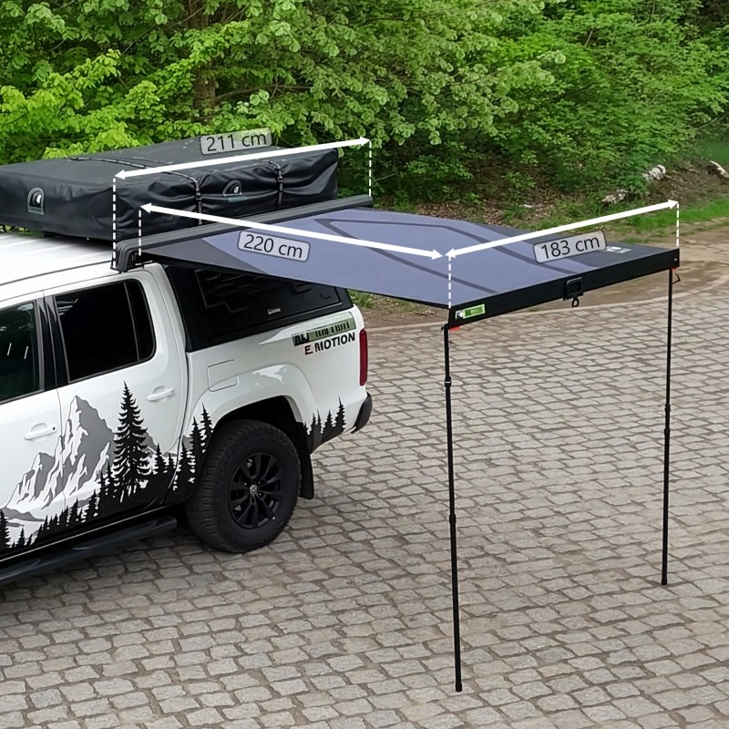 Markise Horizon i aluminiumskassett 211 cm │ Sidemontert markise med LED og hard shell-kassett – bilde 12