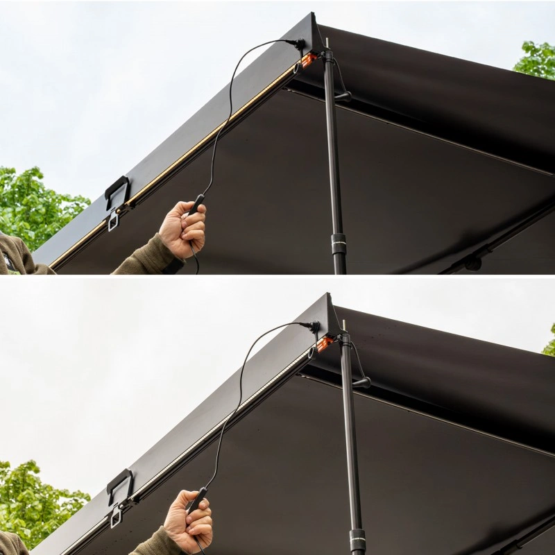 Markise Horizon i aluminiumskassett 211 cm │ Sidemontert markise med LED og hard shell-kassett – bilde 9